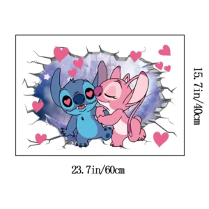 3D Cartoon Stitch Wall Stickers (15.7x23.7) Inch